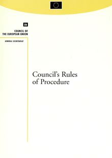 Council s Rules of Procedure