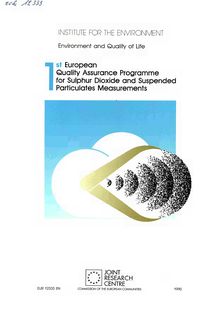 First European quality assurance programme for sulphur dioxide and suspended particulates measurements