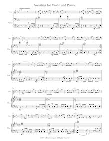 Partition de piano, Sonatina pour violon et Piano, Harrington, Jeffrey Michael
