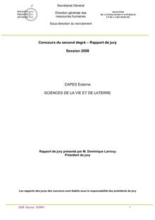 Concours du second degré  Rapport de jury Session 2008 CAPES ...
