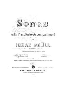 Partition No.2 - Zigeunerlager, 4 chansons, Op.43, Brüll, Ignaz