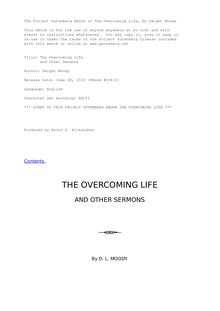 The Overcoming Life - and Other Sermons