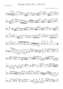 Partition parties complètes, violoncelle Sonata en F major, F major