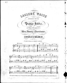 Partition complète, Laclede waltz, G major, Balmer, Charles