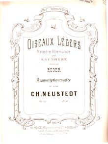 Partition complète, Oiseaux Légers, Op. 59, Neustedt, Charles