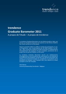 The Graduate Barometer 2011 - A propos de l étude