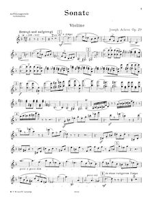 Partition de violon, violon Sonata No.1, Op.29, Achron, Joseph