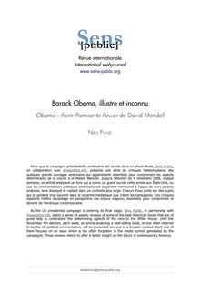 "Obama : From Promise to Power" de David Mendell