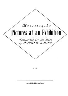 Partition complète, Картинах с выставки, Tableaux d une Exposition - Bilder einer Austellung - Pictures at an Exhibition par Modest Mussorgsky