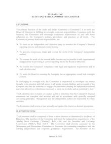Charter of the Audit and Ethics Committee