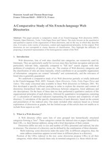 Une étude comparative de six annuaires du Web francophone