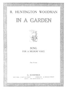 Partition complète (D♭ Major: medium voix et piano), en a Garden
