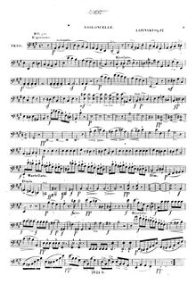 Partition violoncelle, corde Trio No.2, Op.12, A major, Lipiński, Karol Józef
