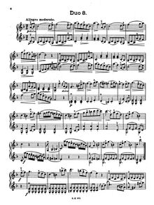 Partition Duo No.8, 12 Duos pour 2 violons, Dozen Duos for 2 Violins, Op.38