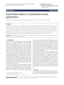 Track-before-detect in distributed sensor applications