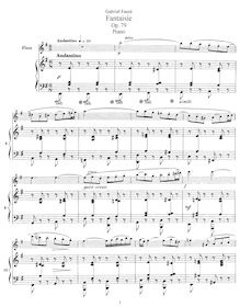 Partition complète et flûte , partie, Fantaisie, Op.79