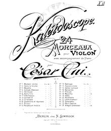 Partition , Noturrino, Kaleidoscope, 24 morceaux pour violin et piano