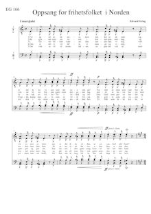 Partition complète chœur masculin, Oppsang pour frihetsfolket i Norden EG 166