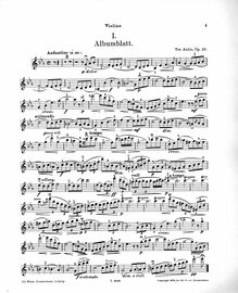Partition de violon, Melodie und Rhythmus, Aulin, Tor
