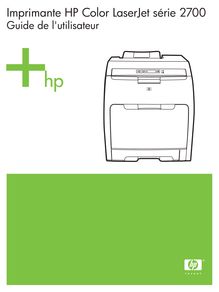 Notice Imprimantes HP  Color LaserJet 2700