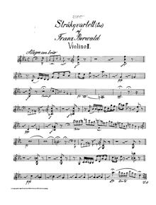 Partition violon 2, corde quatuor, E flat major, Berwald, Franz