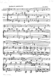 Partition de piano et cor , partie, Canto Serioso, Nielsen, Carl