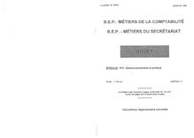 Economie Droit 1999 BEP - Métiers de la comptabilité