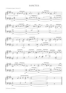 Partition Intonation, Sanctus 1, 6 Messes faciles pour l orgue, Fétis, François-Joseph