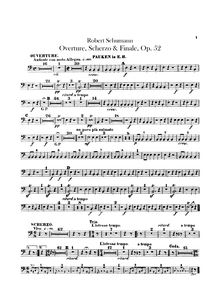Partition timbales, Overture, Scherzo et Finale pour orchestre, Op.52