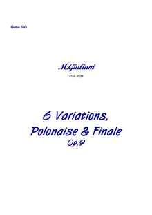 Partition complète, 6 Variations, Op.9, VI Variationen nebst Polonaise und Finale