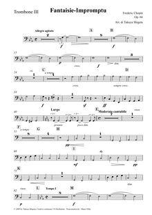 Partition Trombone 3, Fantaisie-impromptu, C? minor, Chopin, Frédéric