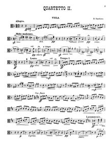 Partition viole de gambe, corde quatuor No.2 JB 1:124, D minor, Smetana, Bedřich