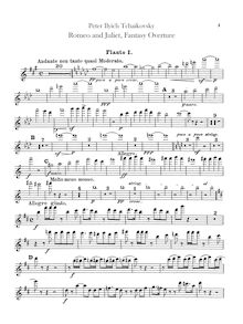 Partition flûte 1, 2, Romeo et Juliet, Ромео и Джульетта (Romeo i Dzhulyetta)