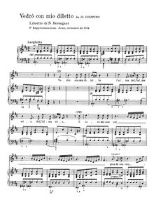 Partition Aria of Anastasio: Vedrò con mio diletto, Giustino, Vivaldi, Antonio