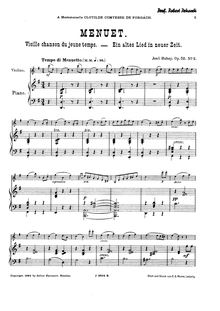 Partition violon et partition de piano, 3 Morceaux, Op.52, Hubay, Jenö