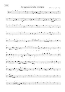 Partition Basso continuo, Sonata sopra la Monica, Marini, Biagio