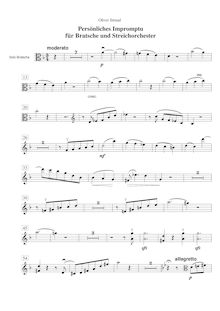 Partition viole de gambe solo, Persönliches Impromptu für Bratsche und Streichorchester