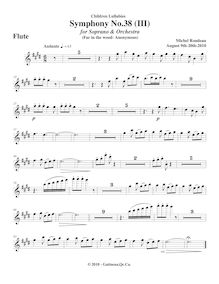 Partition flûte, Symphony No.38  Children s Lullabies , E major par Michel Rondeau
