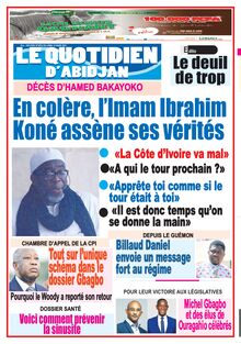 Le Quotidien d’Abidjan n°3053 - du lundi 15 mars 2021