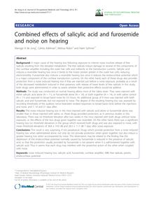 Combined effects of salicylic acid and furosemide and noise on hearing