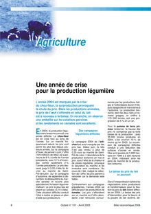 Agriculture : une année de crise pour la production légumière (Octant n° 101)