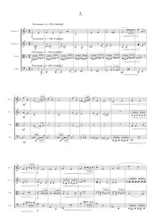 Partition , Passionato, corde quatuor No. 2 en D major  en der Natur 