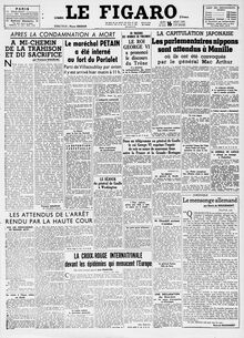 Le Figaro du 16 août 1945