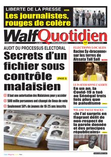 Walf Quotidien n°8732 - du  mardi 04 mai 2021