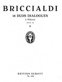Partition  II, 16 Duos Dialogués, Op.132, Duettini dialogati, Briccialdi, Giulio