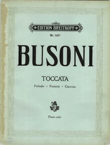 Partition couverture couleur, Toccata, Preludio, Fantasia, Ciaccona