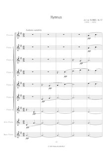 Partition complète, Hymnus für zwölf Violoncelli, Op.57, Klengel, Julius