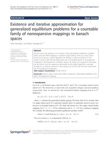 Existence and iterative approximation for generalized equilibrium problems for a countable family of nonexpansive mappings in banach spaces