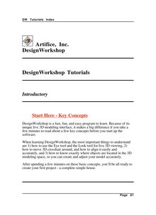 Artifice, Inc. DesignWorkshop DesignWorkshop Tutorials