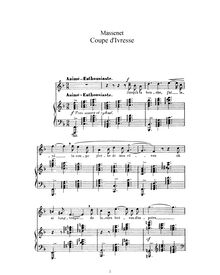 Partition complète (F Major: haut voix et piano), Coupe d ivresse